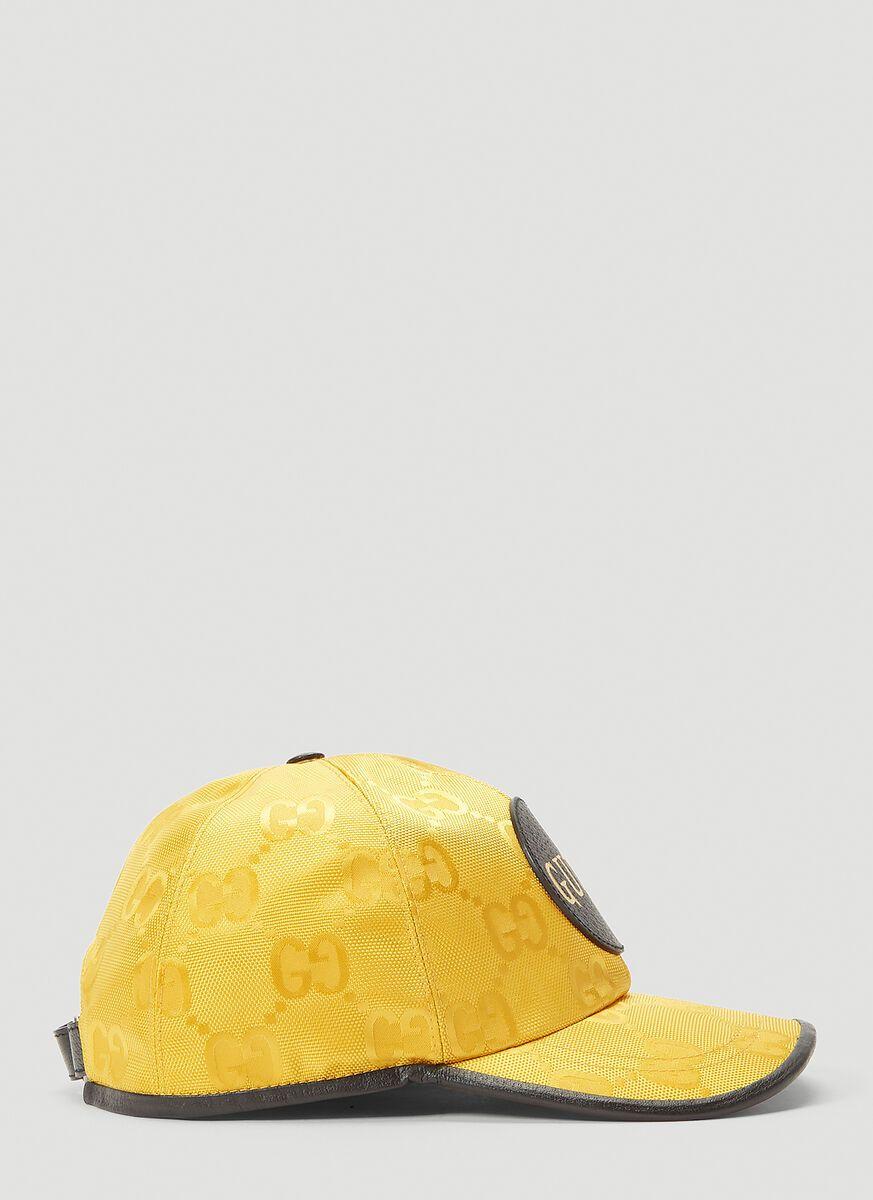 The Grid Baseball Hat in Yellow for Men 