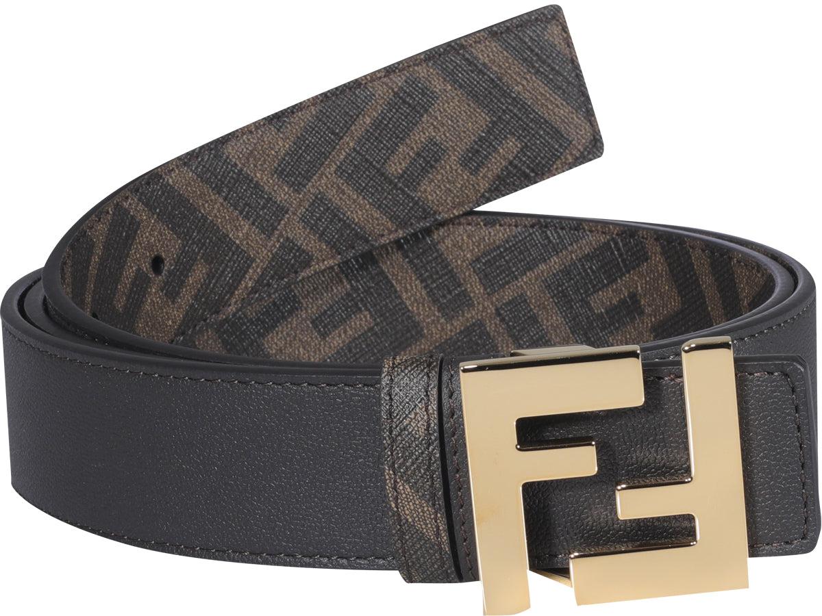 Fendi Leather Ff Motif Reversible Belt for Men - Lyst
