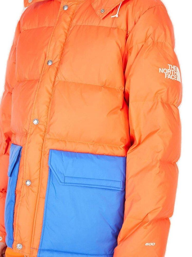 Colour Blocked Parka in Orange for Men 