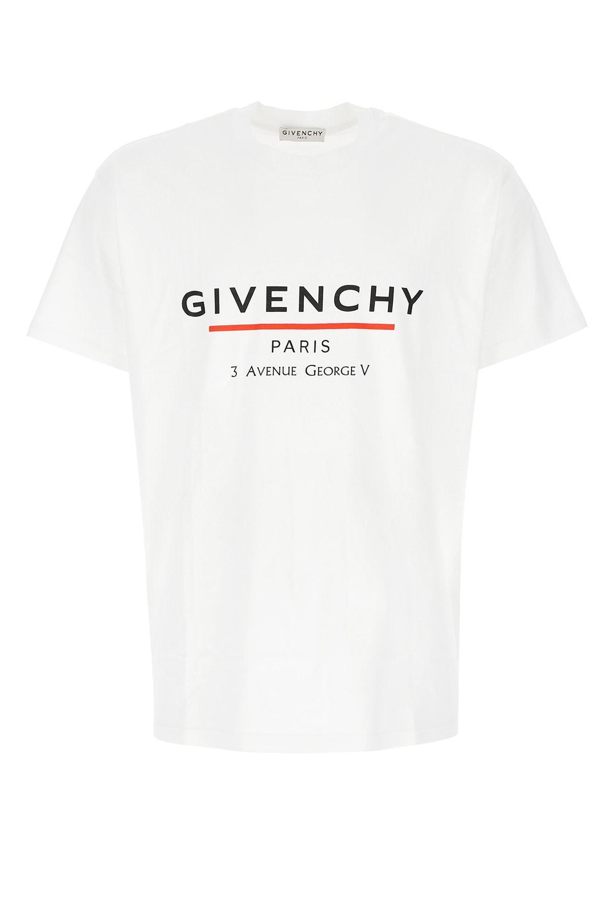 Givenchy Paris '3 Av George V' Logo T-shirt in White for Men | Lyst Canada