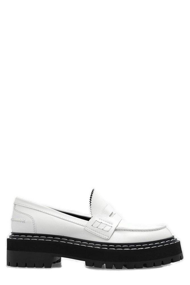Proenza Schouler Lug Sole Platform Loafers in White | Lyst