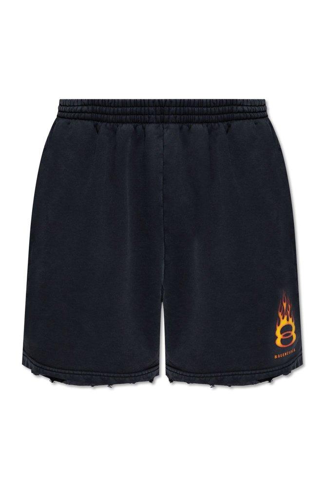 Balenciaga Burning Unity Bermuda Shorts in Blue for Men | Lyst Balenciaga Burning Unity Bermuda Shorts in Blue for Men | Lyst