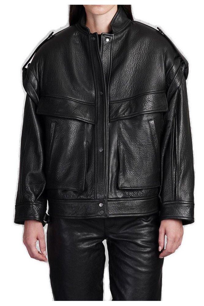レザージャケット・コート SALVATORE SANTORO Women Leather Jackets 48005 DBLACK Black Salvatore Santoro - Leather jacket black - The Corner