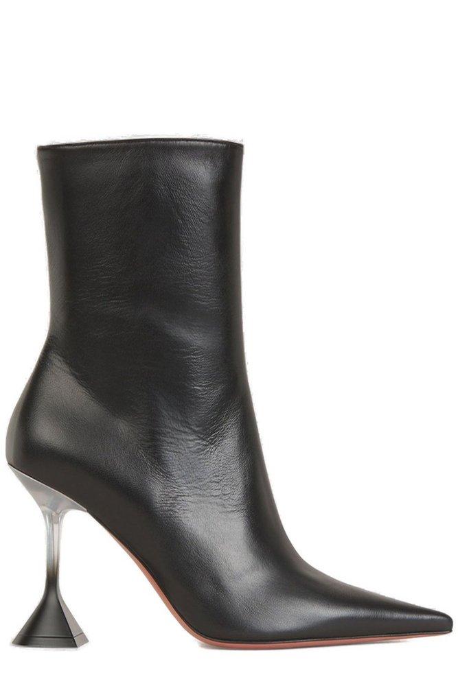 amina muaddi giorgia leather ankle boots