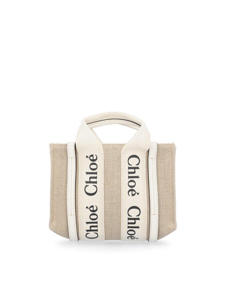 Chloe Mini Woody Tote Bag in White Lyst