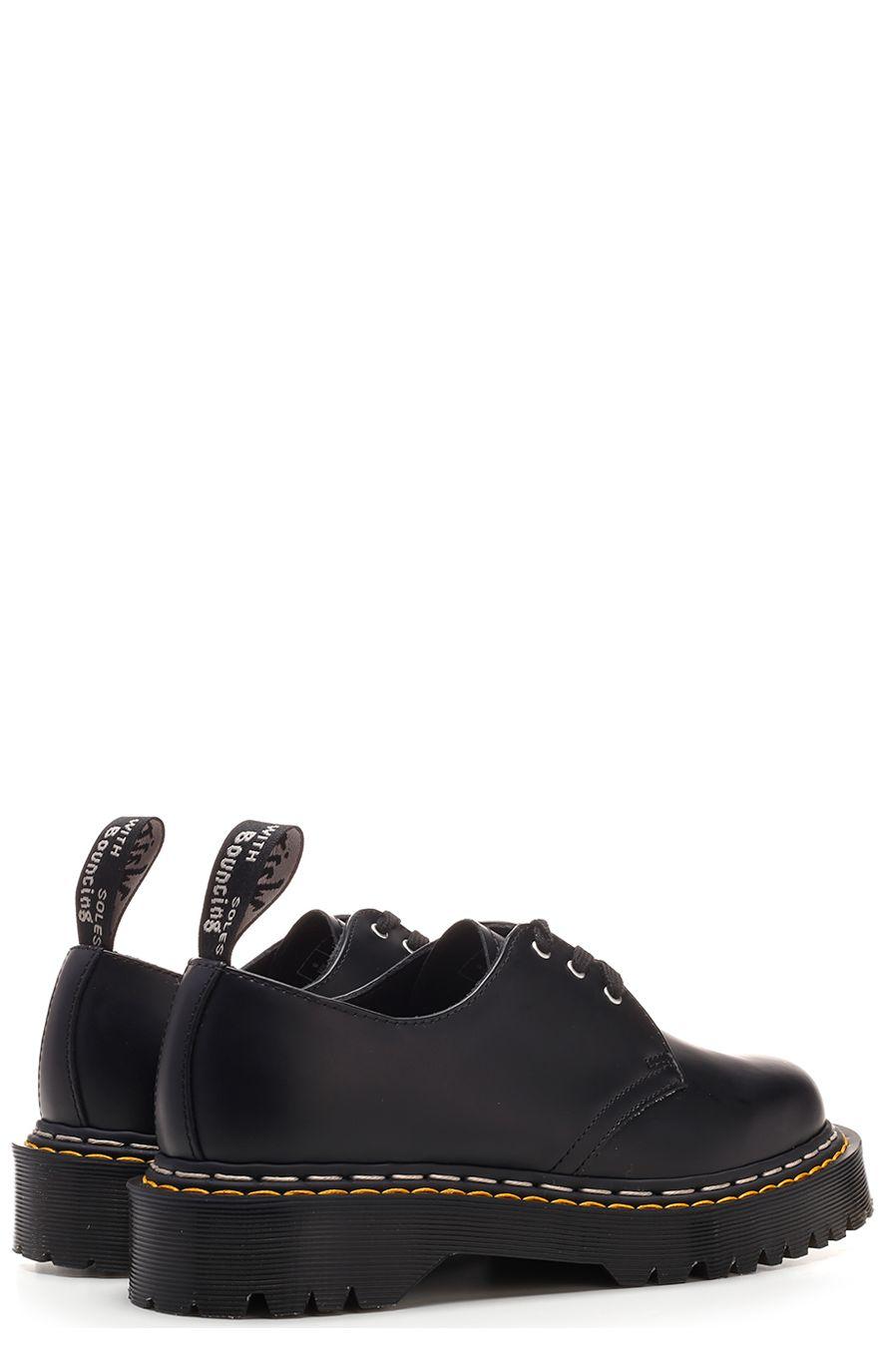 Rick Owens Leather X Dr. Martens Bex 1461 Lace Up Shoes in Black 