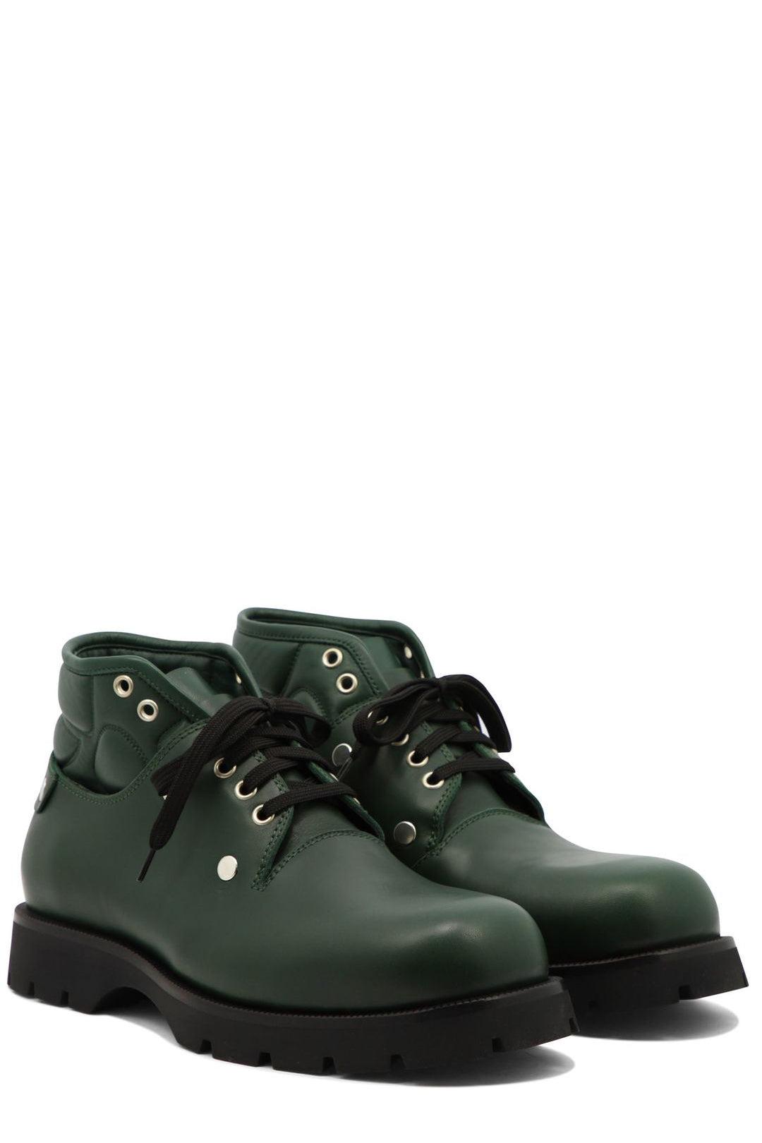 Jil Sander Ankle Lace-up Boots in Green for Men | Lyst