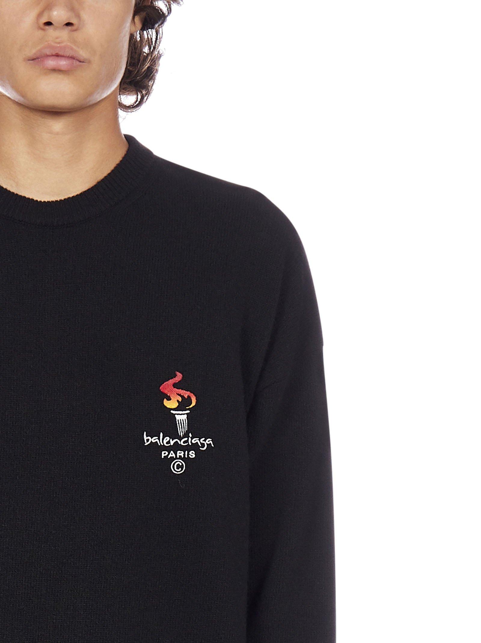 balenciaga sweater mens black