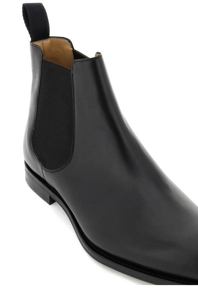 Almond toe top chelsea boots mens