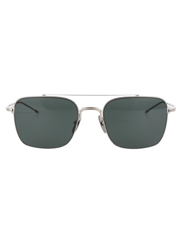 Thom Browne Pilot Frame Sunglasses in 01 Silver - Black Iron w/ Grey (Gray)  - Save 20% | Lyst