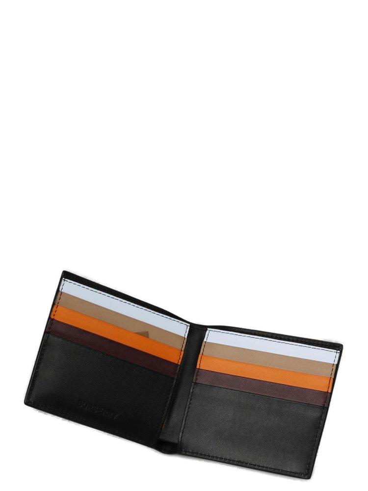 Burberry Multicolor Bi-fold Wallet With Colour-block Check Design In Cotton  Blend in White for Men