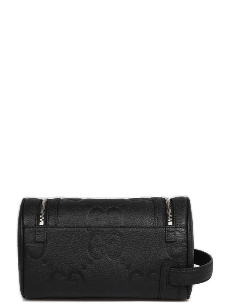 Jumbo GG Small Leather Toiletry Bag in Black - Gucci