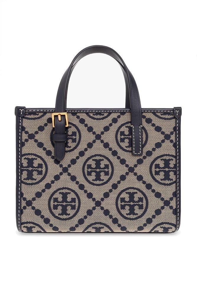 Tory Burch T Monogram Mini Top Handle Bag in Black Lyst