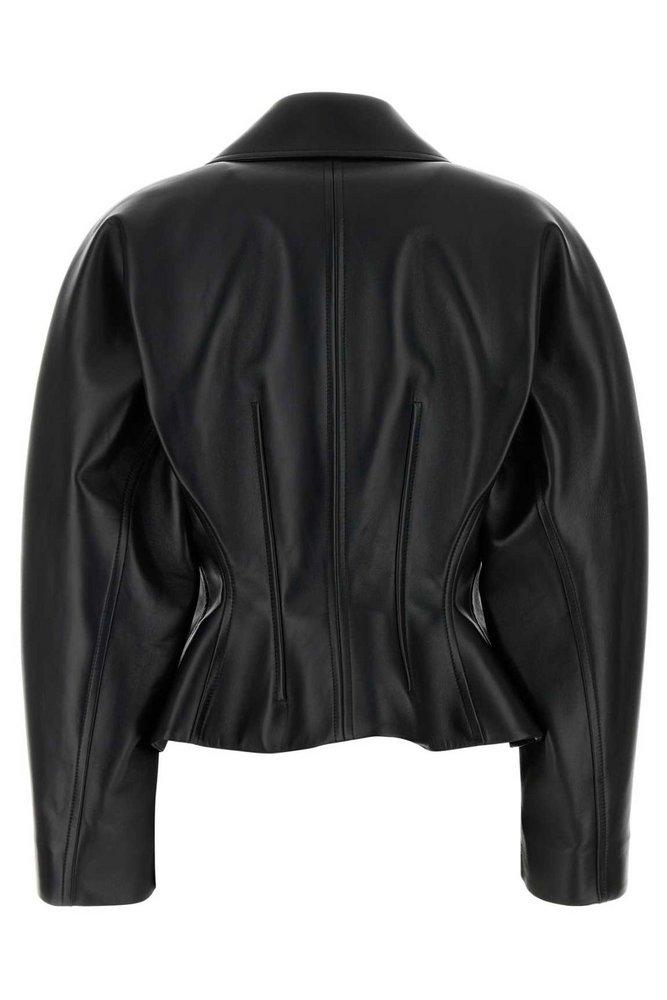 ジャケット BOTTEGA VENETA Women Jackets 777569V4C201000 black Leather jacket in black - Bottega Veneta | Mytheresa