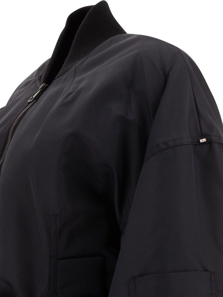 SPORTMAX スポーツマックス ボンバージャケット Zebu Sportmax 'Zebu' Bomber Jacket in Black | Lyst