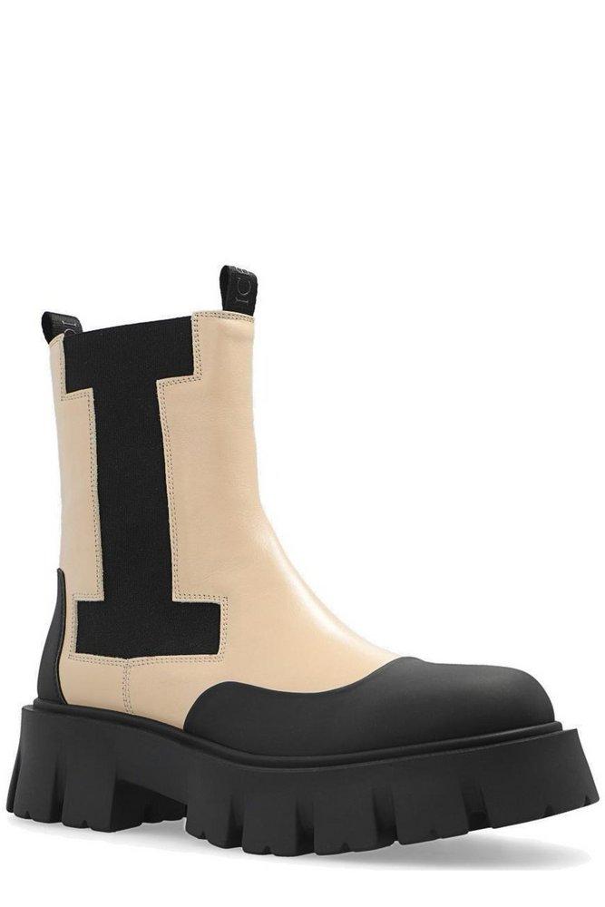 Iceberg Panelled Chelsea Boots in Black | Lyst