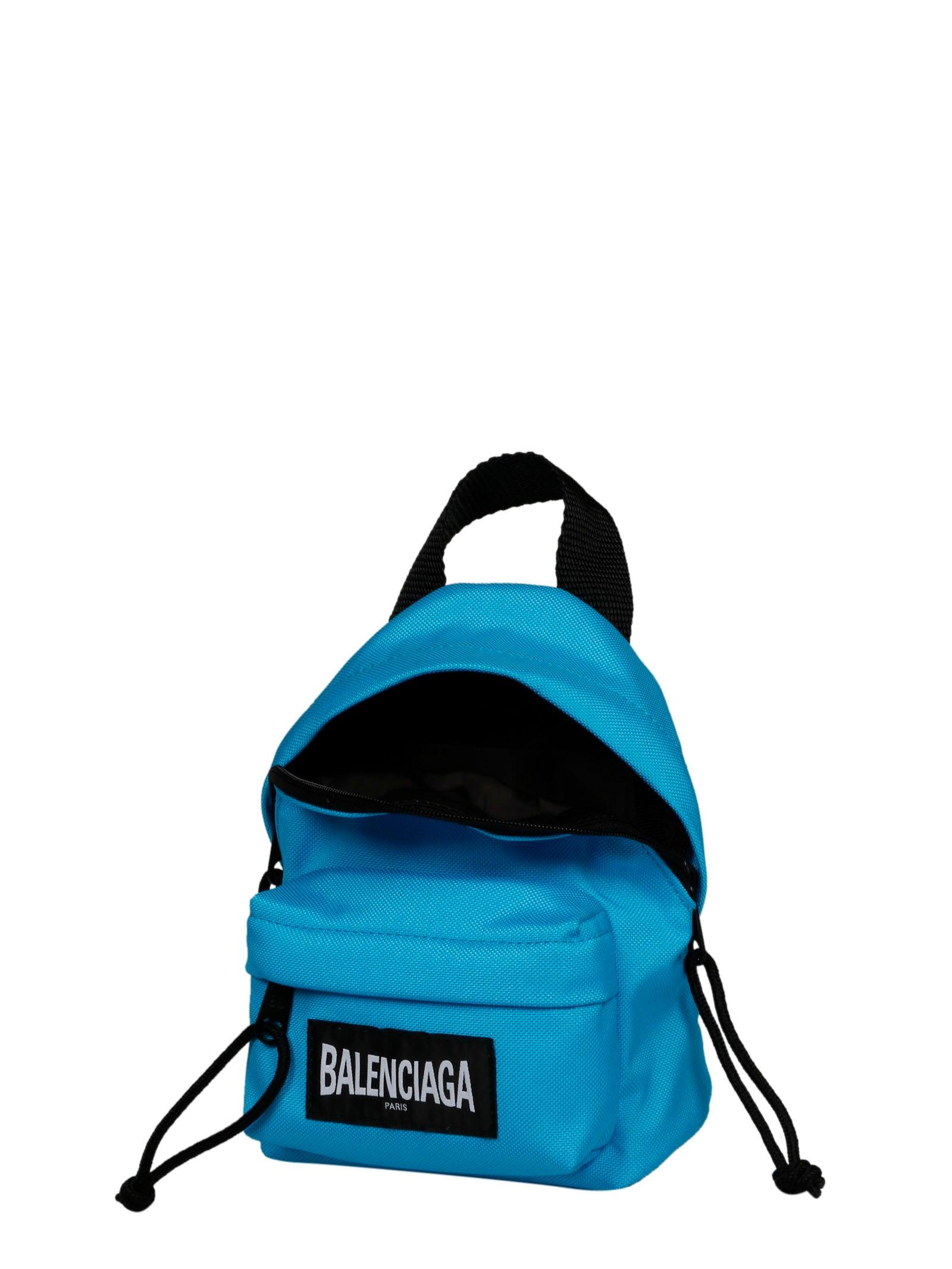 Balenciaga Bright Blue Nylon Oversized Mini Backpack Crossbody Bag -  Yoogi's Closet