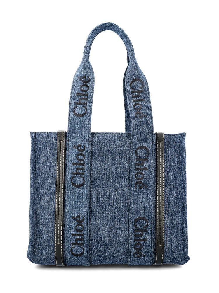 Chloé Chloe Medium Woody Tote Bag in Blue | Lyst