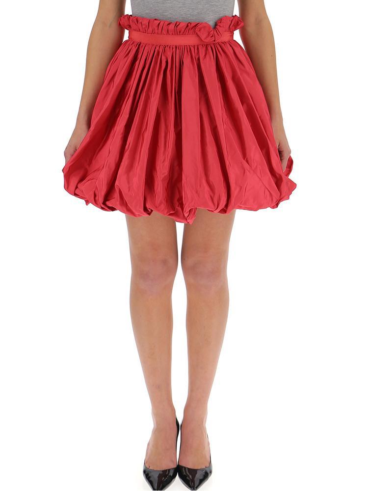 Alexander McQueen Silk Bubble Skirt in Red | Lyst