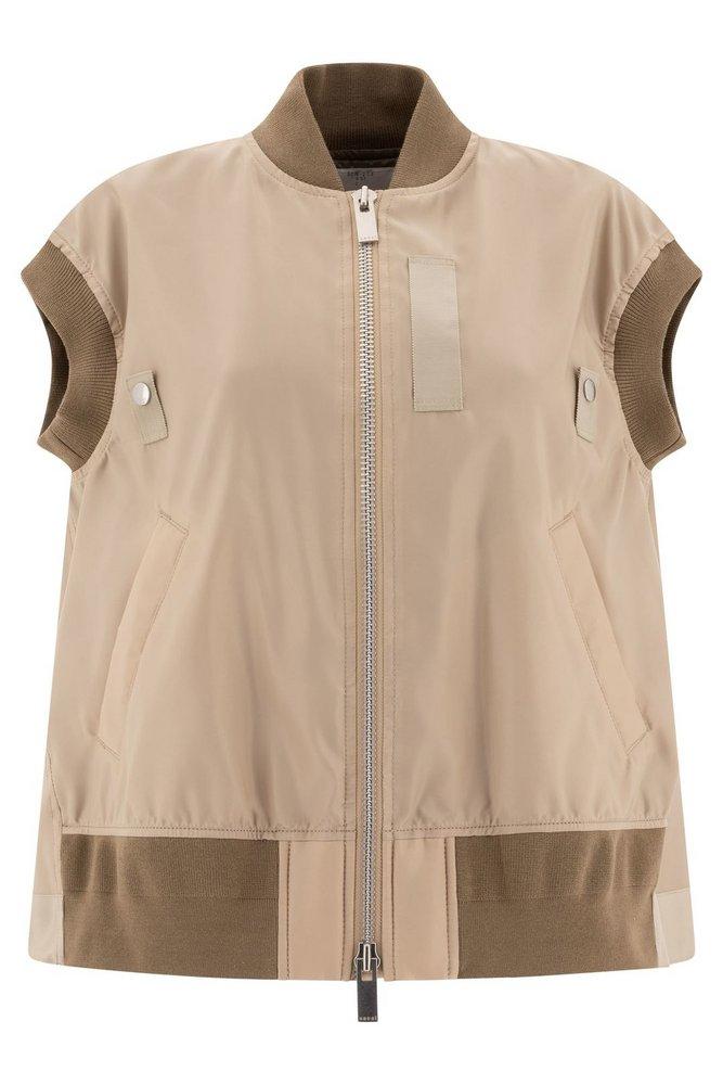 【送料&関税込】Sacai Drawstring Hem Hooded Vest sacai Sleeveless two-tone taffeta hooded jacket | netaporter