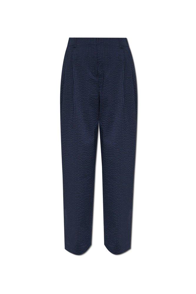 パンツ MAISON KITSUNE Women Straight Pants OW01101WD4010 Blue Maison Kitsuné Straight-Cut Ink Blue Casual Pants | THE LIST