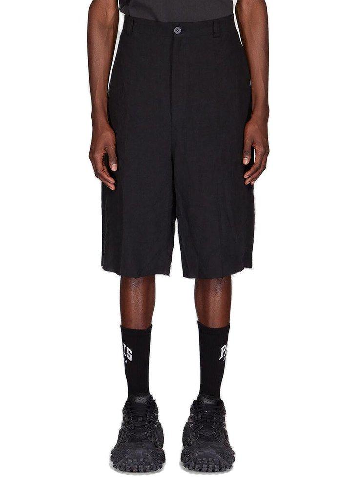 Balenciaga Kneelength Tailored Shorts in Black for Men Lyst