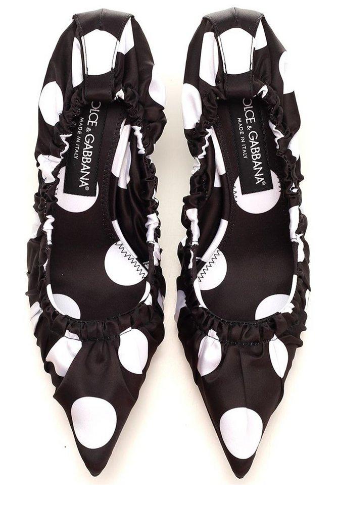 Dolce & Gabbana Polka Dot Printed Pumps in Black | Lyst Canada