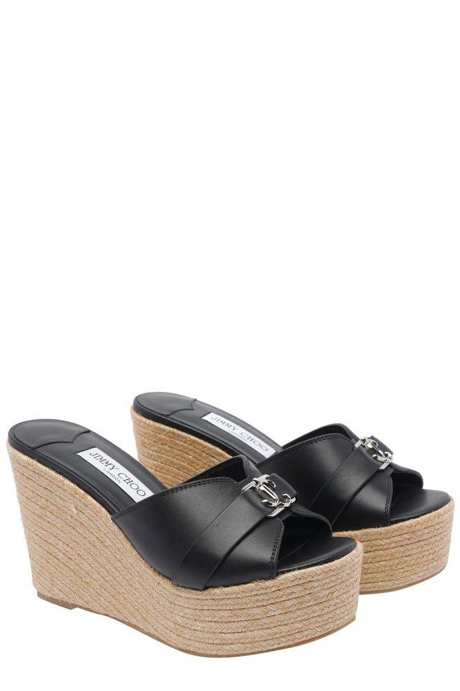 Jimmy Choo Leda Wedges Sandals in Brown | Lyst Canada