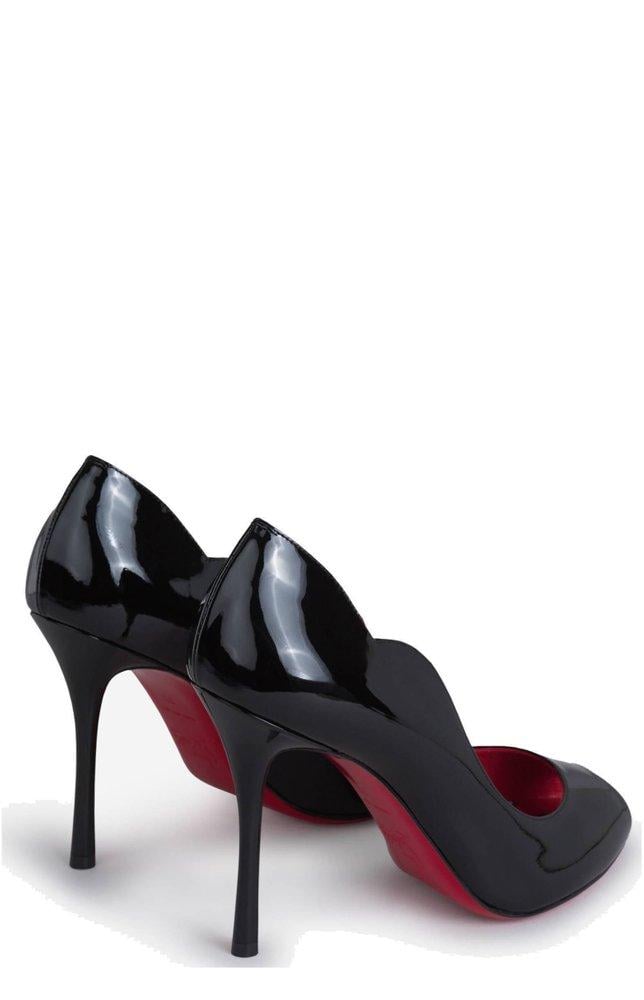 Christian Louboutin Chick Up Open-toe Pumps in Black | Lyst