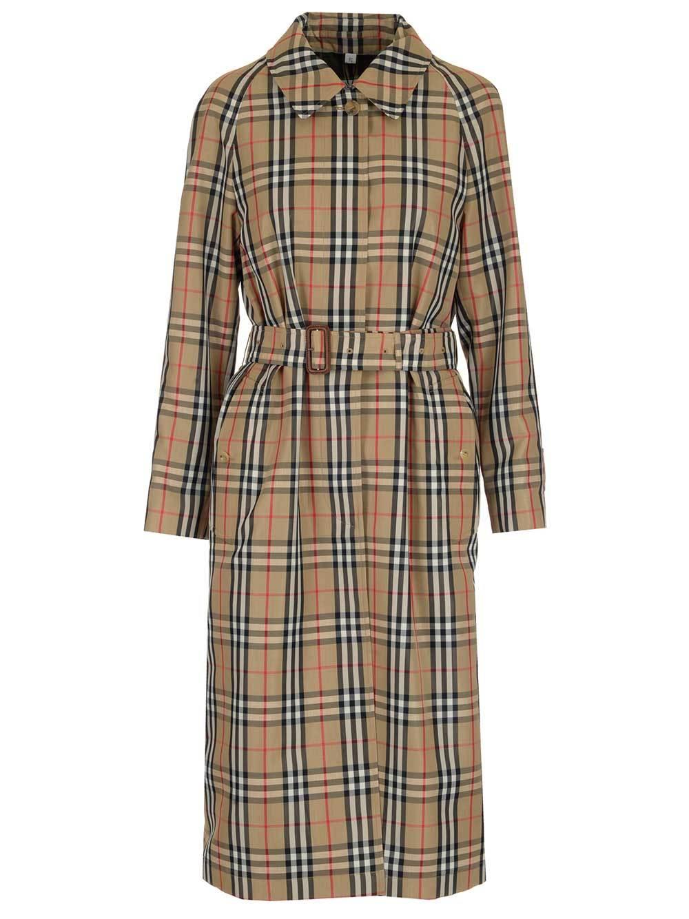 burberry vintage check trench coat