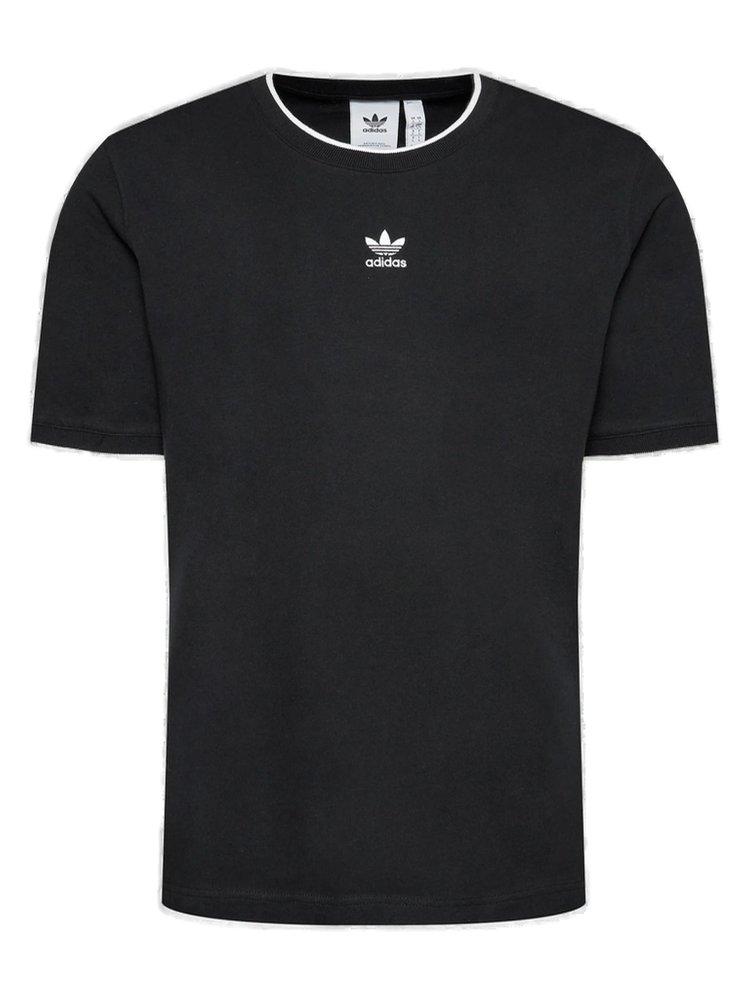 adidas Originals Rekive Logo Embroidered T-shirt in Black for Men | Lyst
