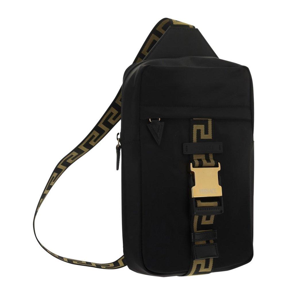 Save 19% Versace Logo-buckle Detail Belt Bag in Black for Men waist bags and bumbags Mens Bags Belt Bags 