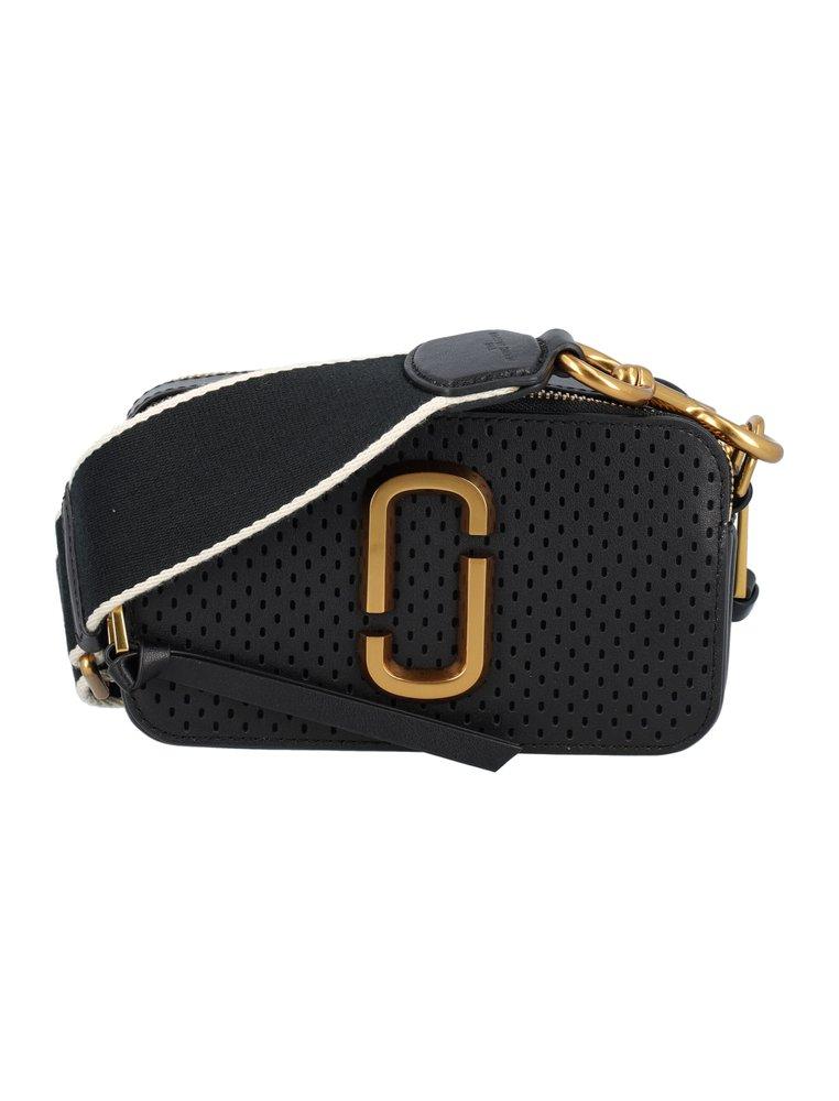 Marc Jacobs The Perforated Snapshot Crossbody Bag in Black | Lyst