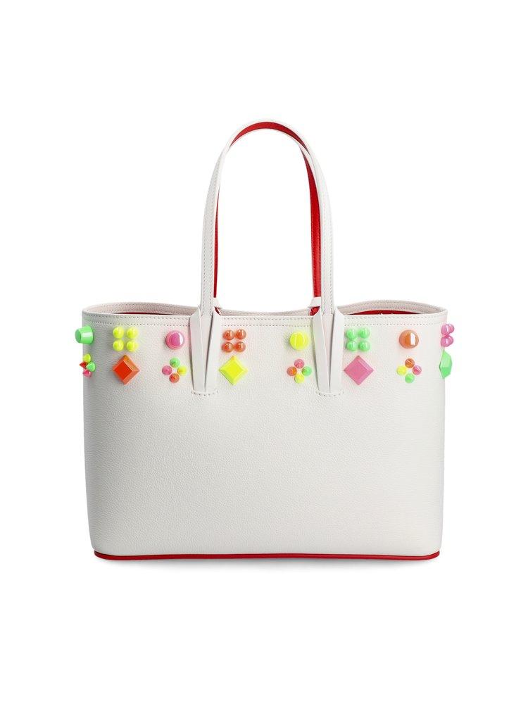 Christian Louboutin Embellished Tote Bag in White | Lyst