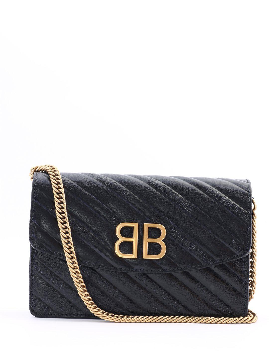 Balenciaga Bb Quilted Crossbody Bag in Black | Lyst