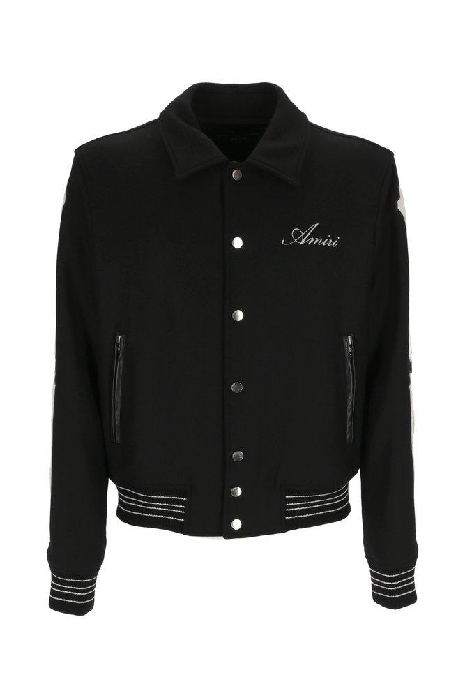 Amiri Bones Varsity Jacket in Black for Men | Lyst