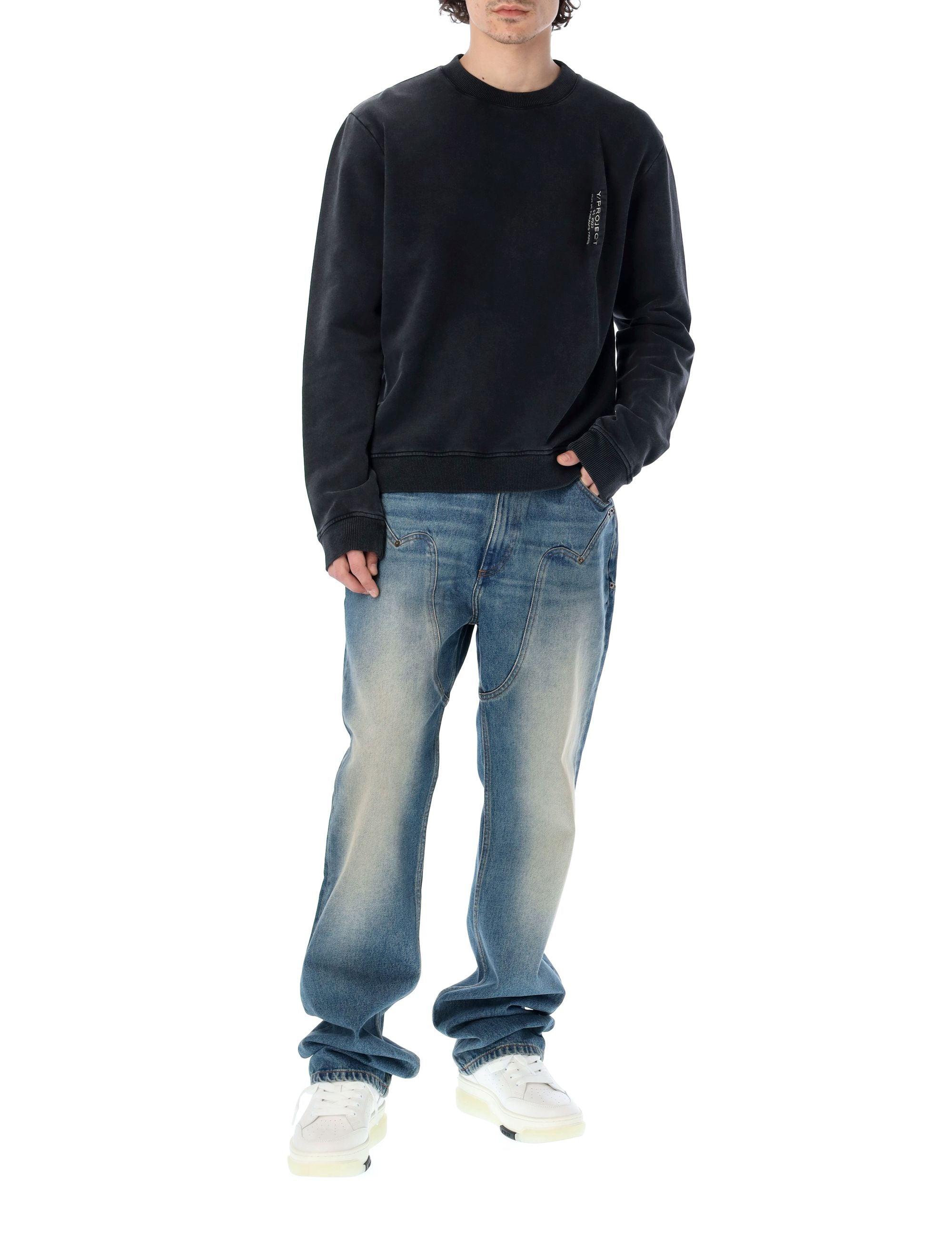 Y. Project Pinched Logo Sweatshirt in Black for Men | Lyst