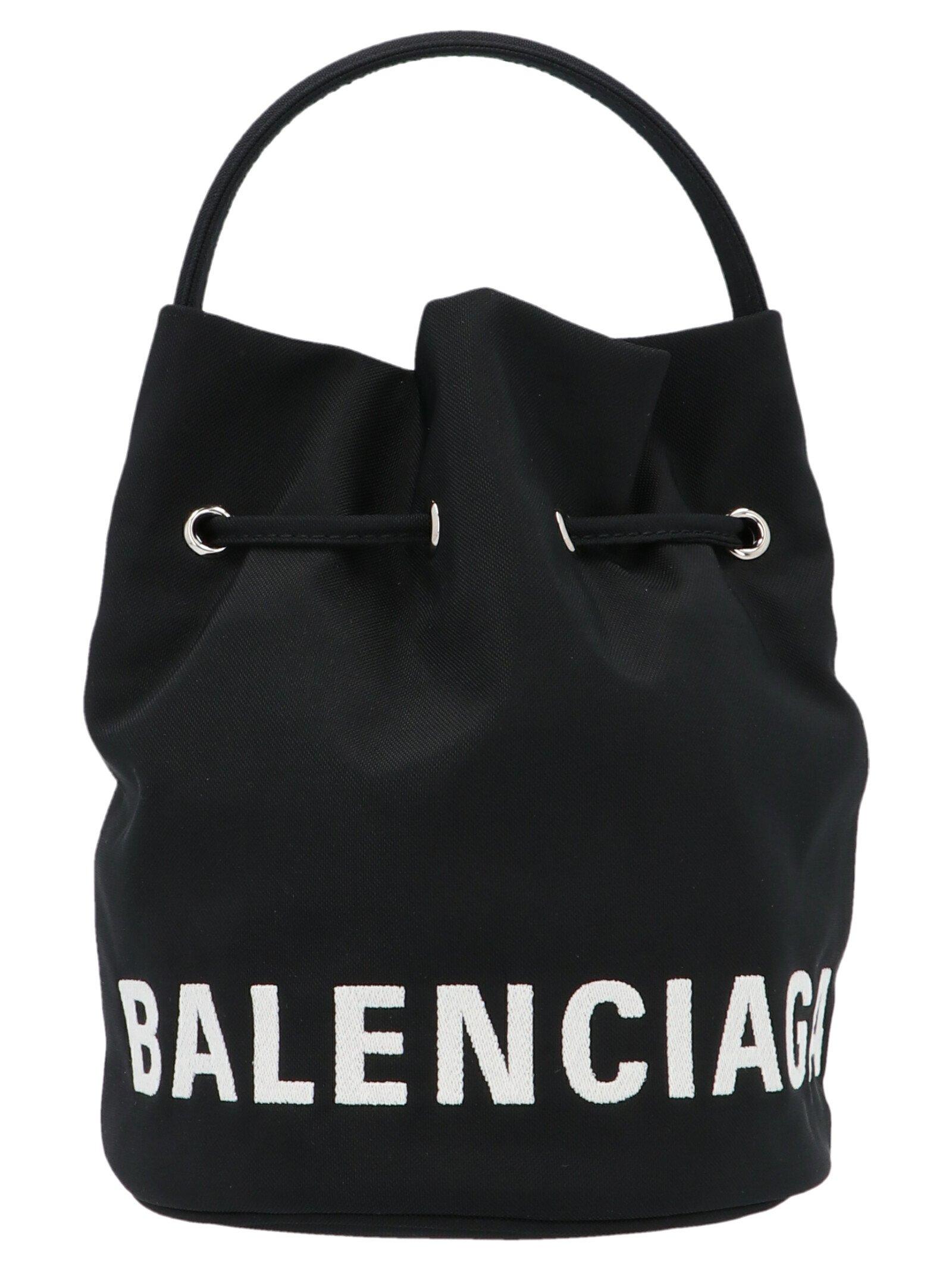 Balenciaga Synthetic Wheel Xs Drawstring Bucket Bag in Black Lyst