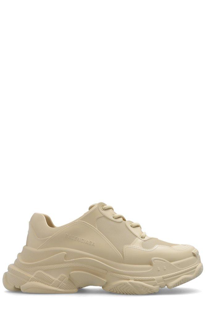 Balenciaga 'triple S' Lace-up Sneakers in Natural | Lyst