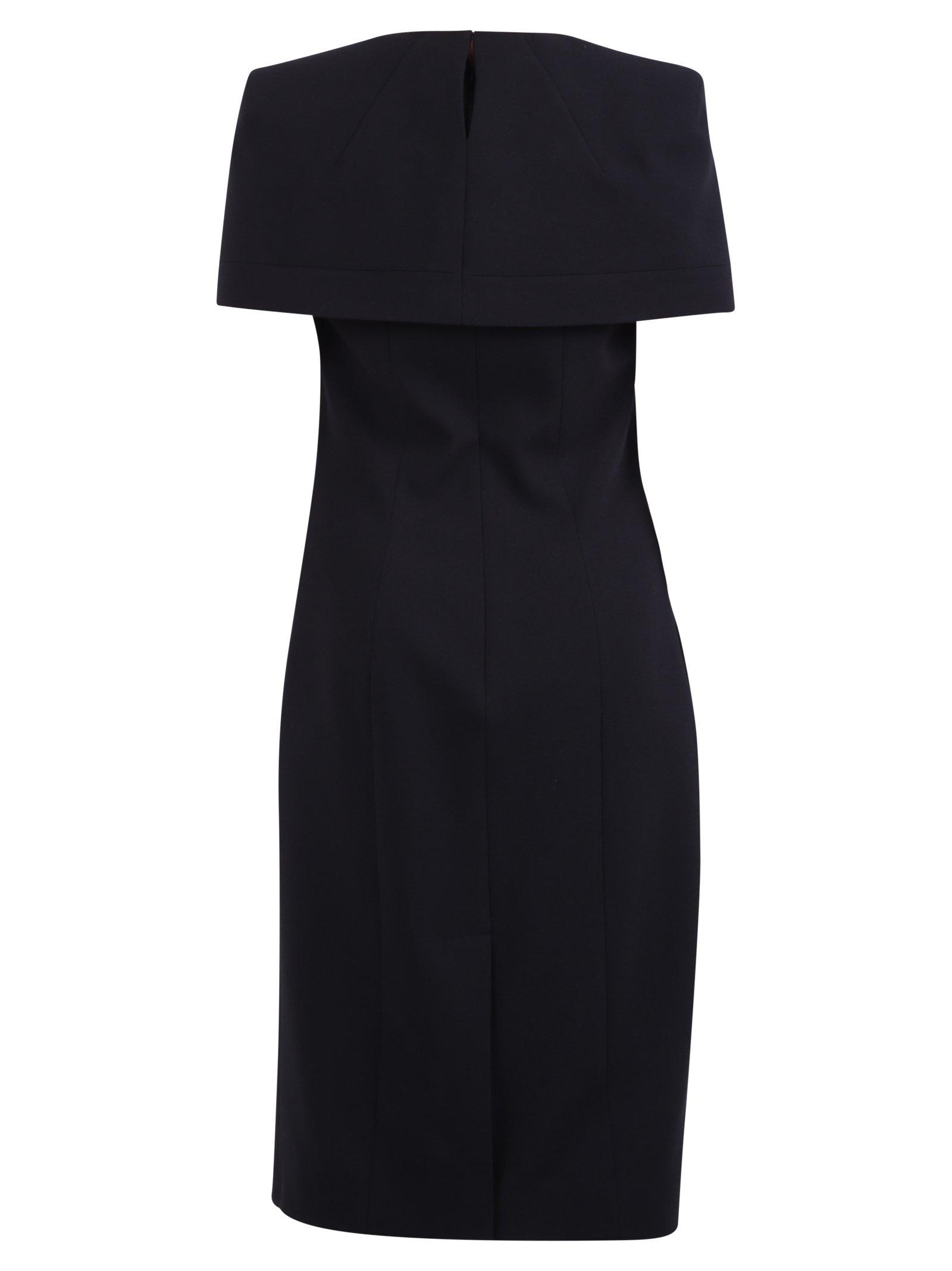 Givenchy Removable Cape Fitted Dress in Black | Lyst