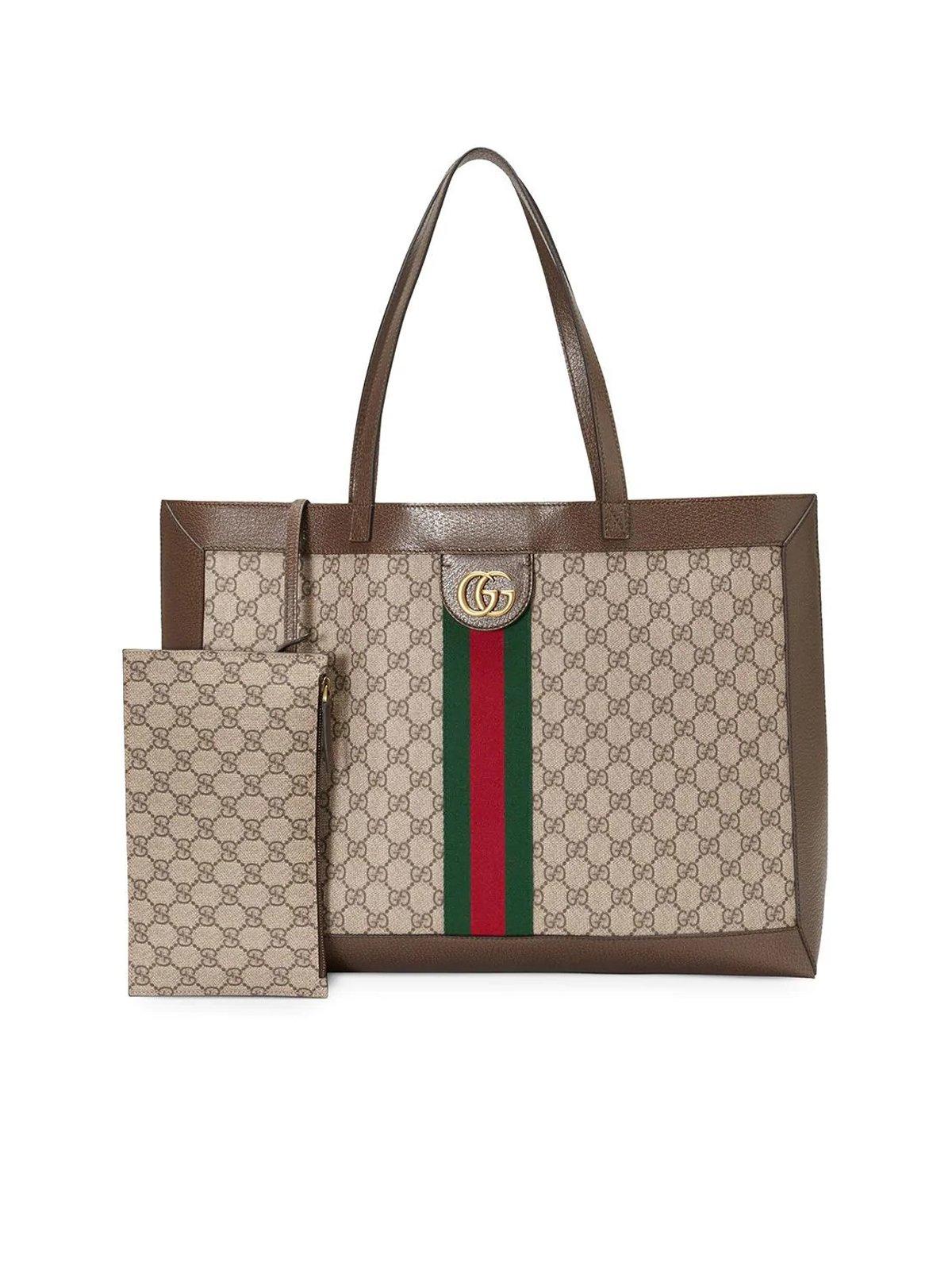 Gucci Canvas Ophidia gg Medium Tote in Brown (Natural) - Save 45 