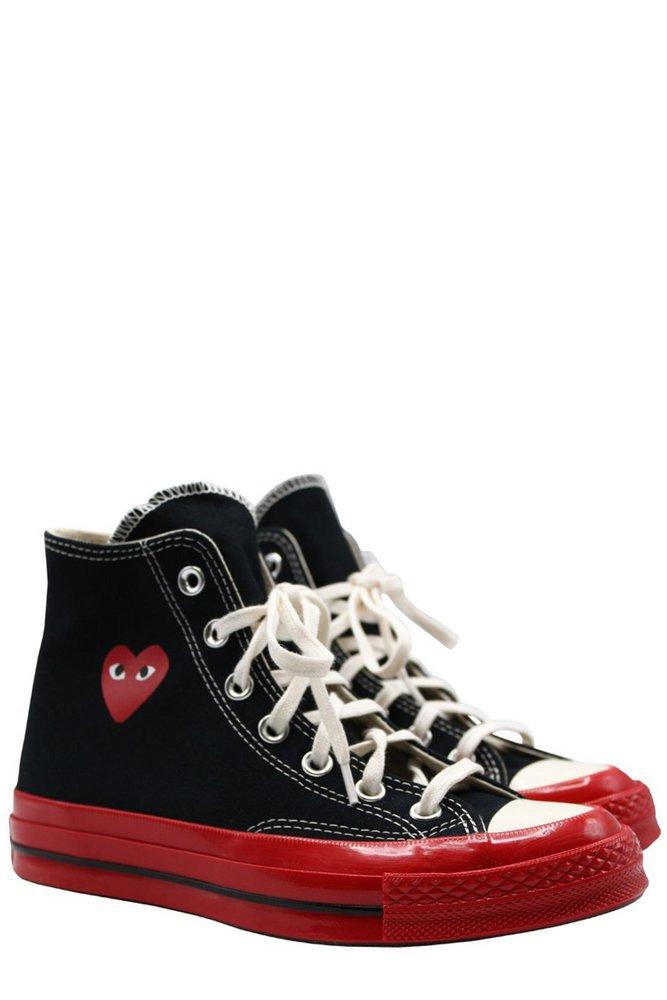Comme Des Garcons Play X Converse Chuck 70 Low Black Red, 41% OFF