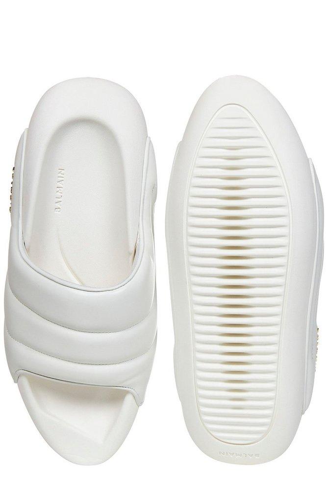 Balmain Quilted B-it Mules in White for Men | Lyst