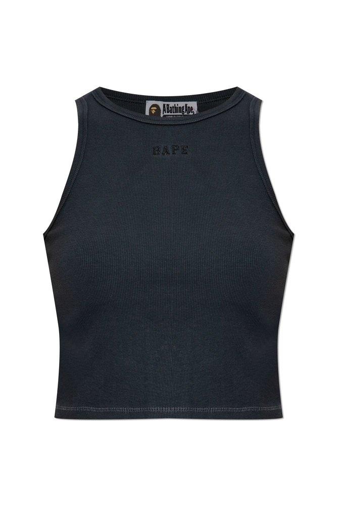 トップス BATHING APE CROPPED TRIM TEE L A BATHING APE Ladies' COLLEGE CROPPED TRIM TEE