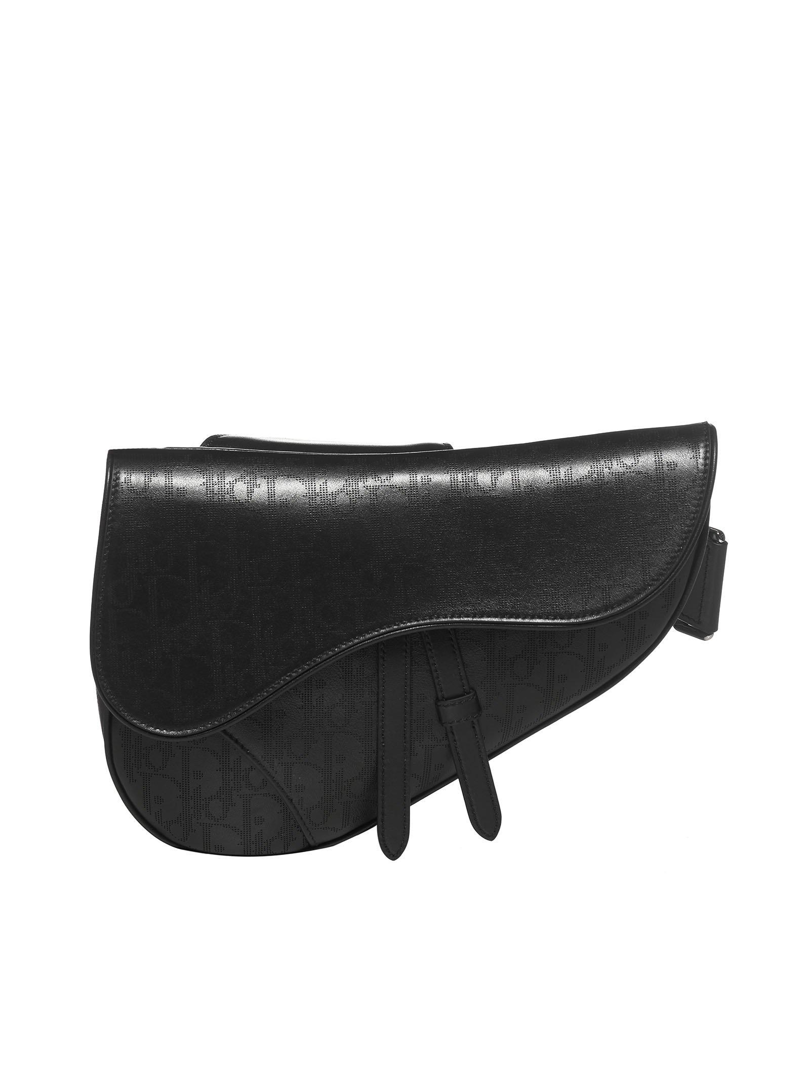 Dior Oblique Galaxy Saddle Bag in Black for Men
