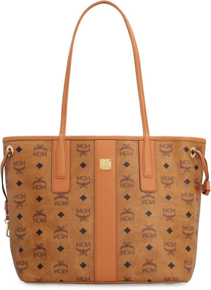 MCM Liz Reversible Monogram Pattern Tote Bag in Brown Lyst