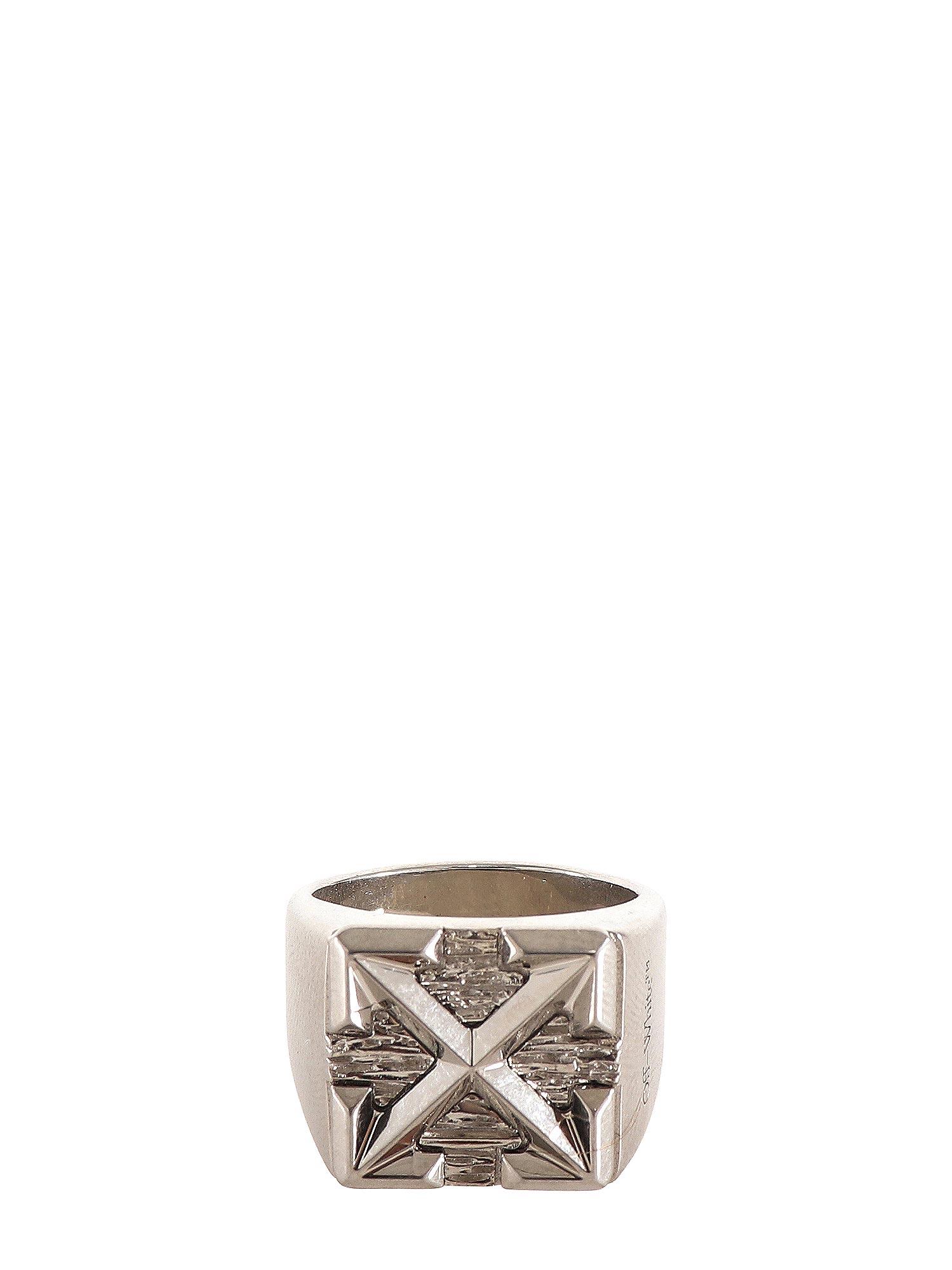 Off-White c/o Virgil Abloh Arrows Signet Ring in Metallic for Men