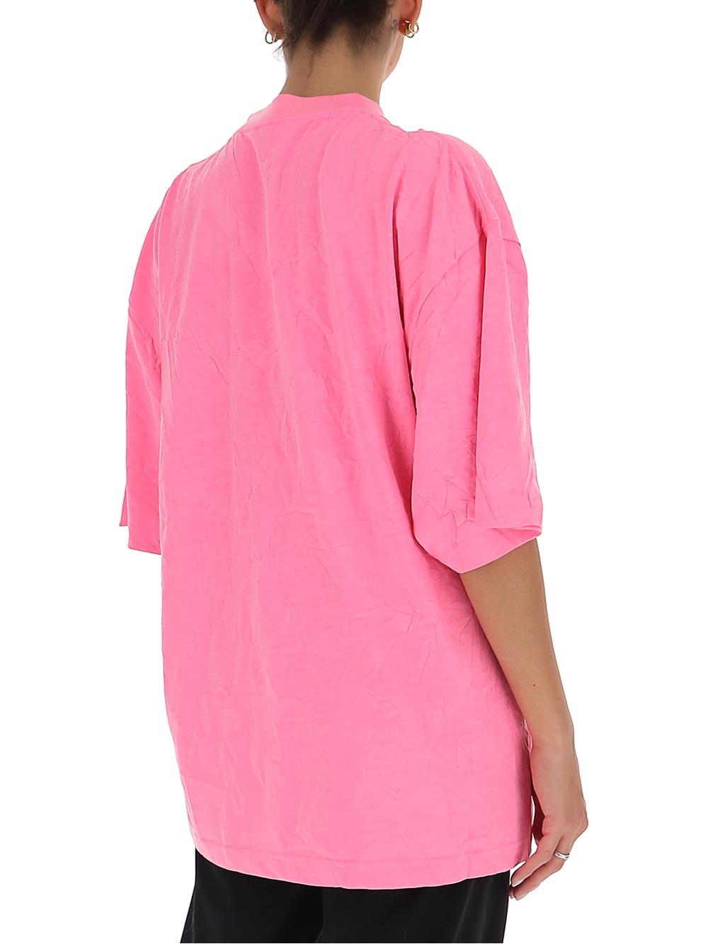 balenciaga t shirt pink logo