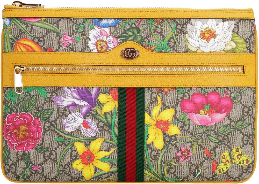 Gucci GG Floralprinted Clutch Bag Lyst