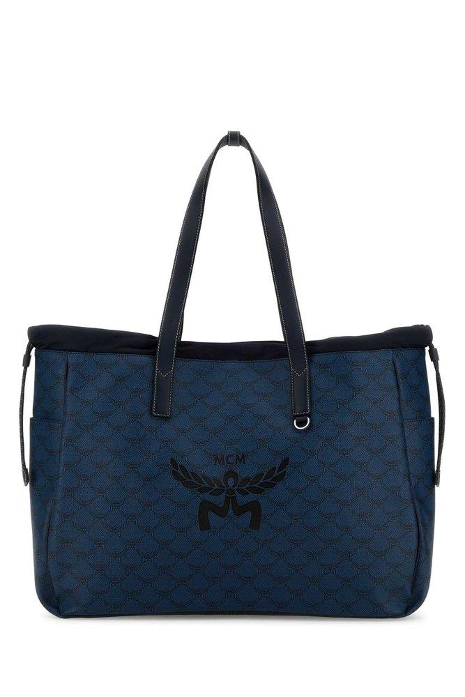 Blue mcm tote bag hotsell